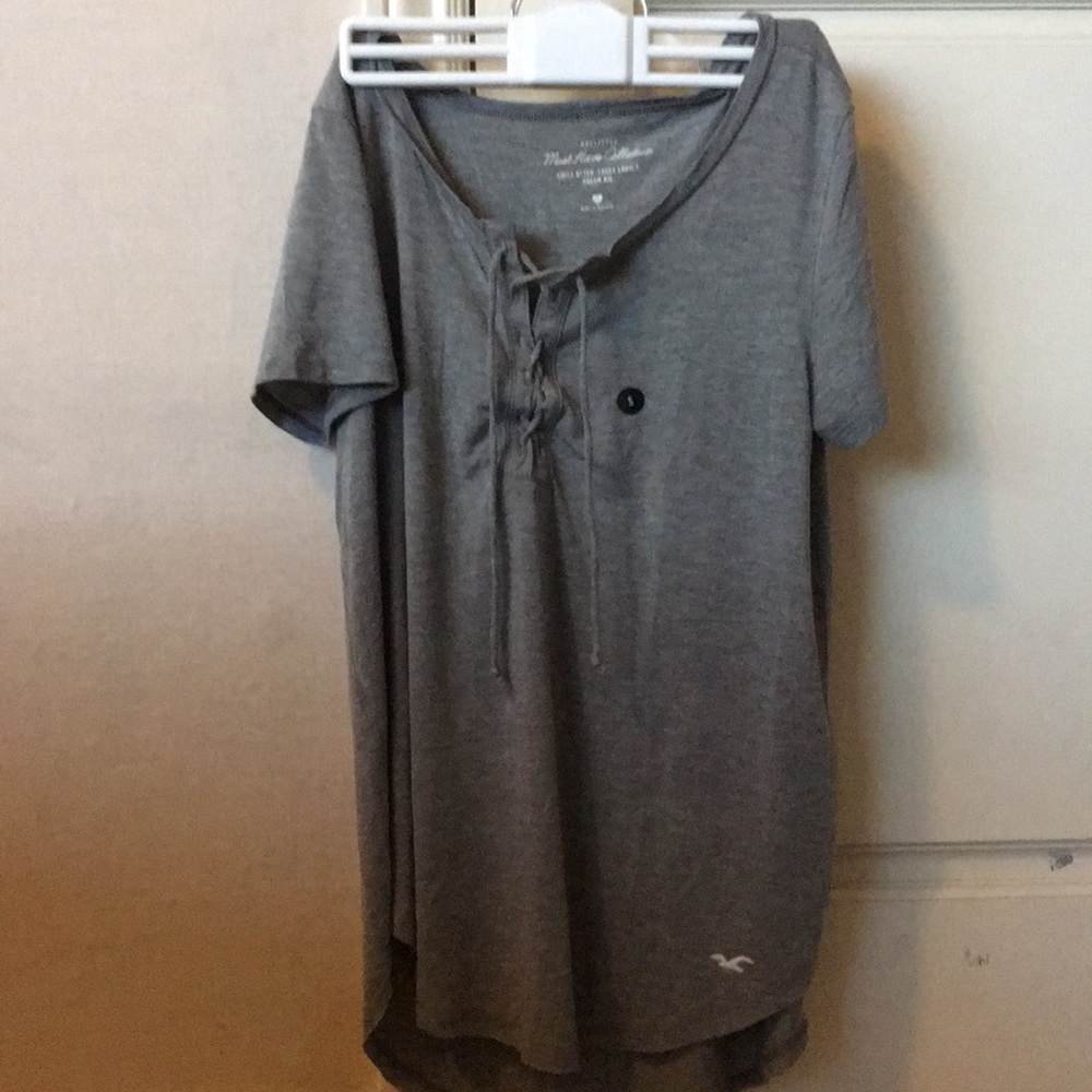 Gray hollister cotton shirt